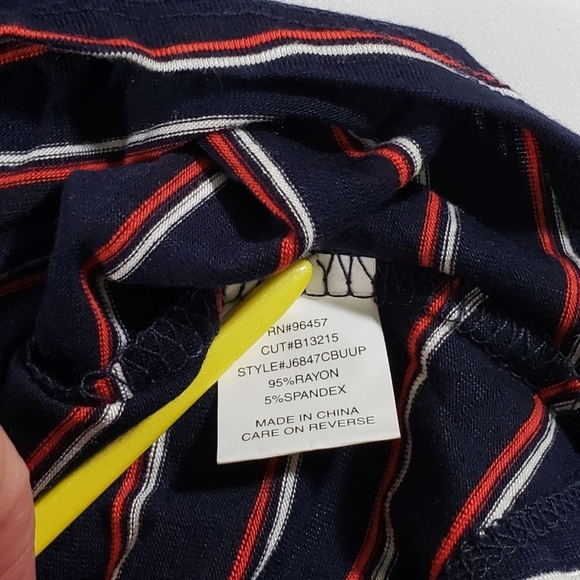 New Stitch Fix LUQ Emmie Cross Front Knit Red White Navy Blue Tank Top Size Smal - Picture 6 of 8